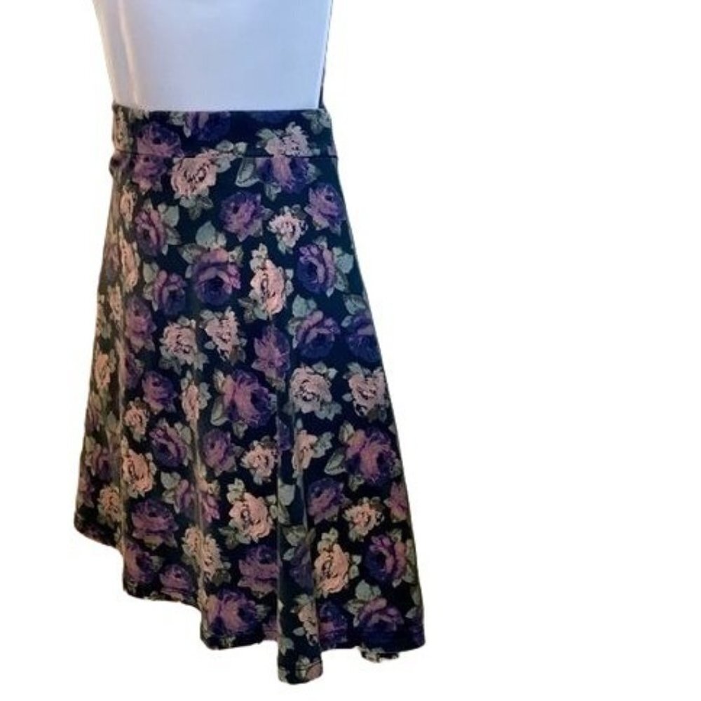 Mossimo Mini Skirt Blue with Floral Design Large - Picture 2 of 5